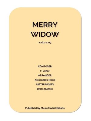 cover image of MERRY WIDOW waltz song by F. Lehar